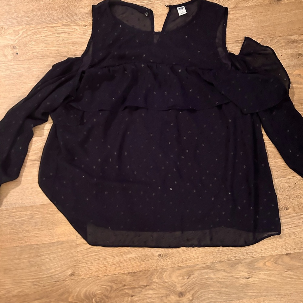Blue long sleeve top
